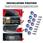 NEO CNC Billet Aluminum Front and Rear Bumper Washer Kit for Engine Bay (-)