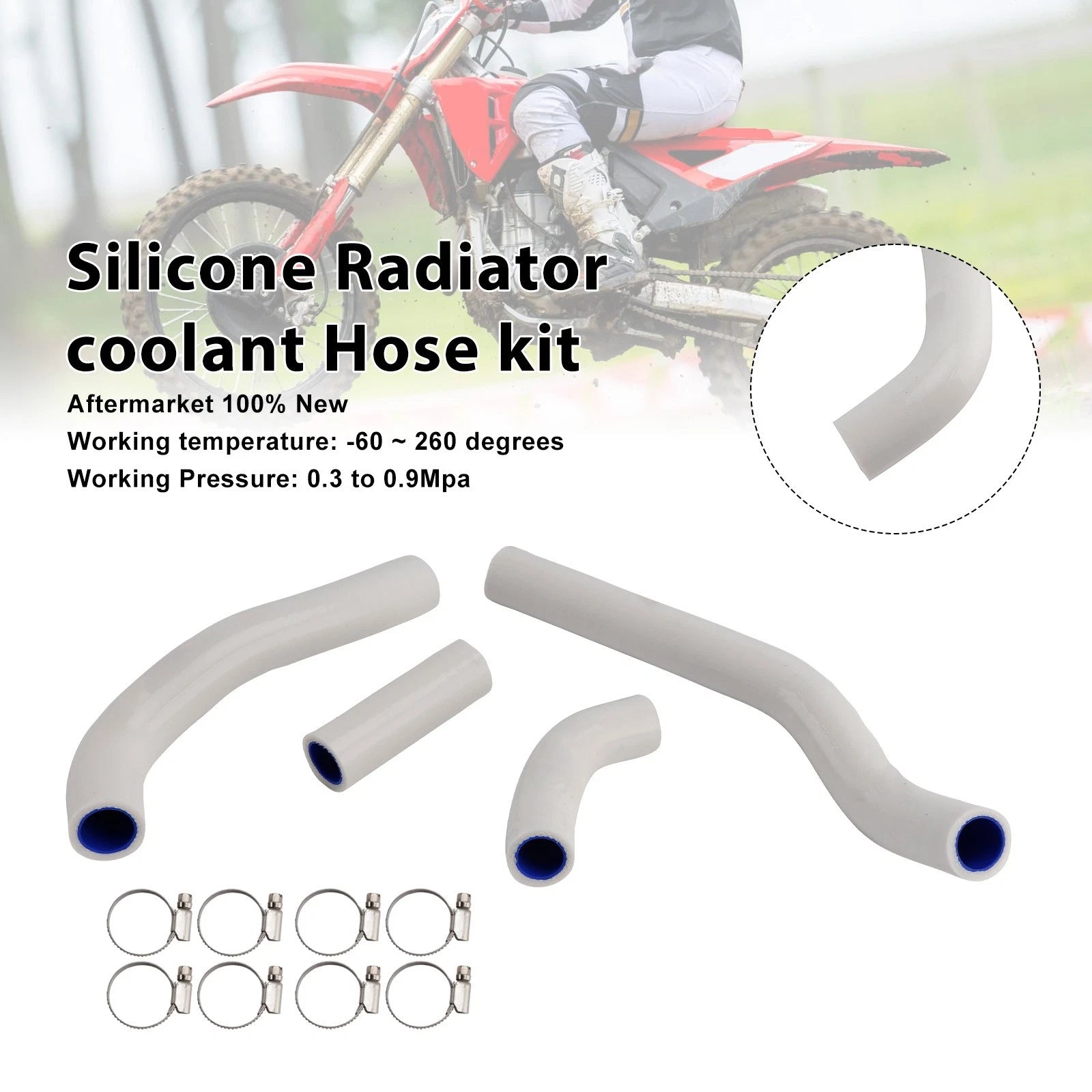 Silicone Radiator Coolant Hose Kit for Honda CRF450R RX (2021–2025)