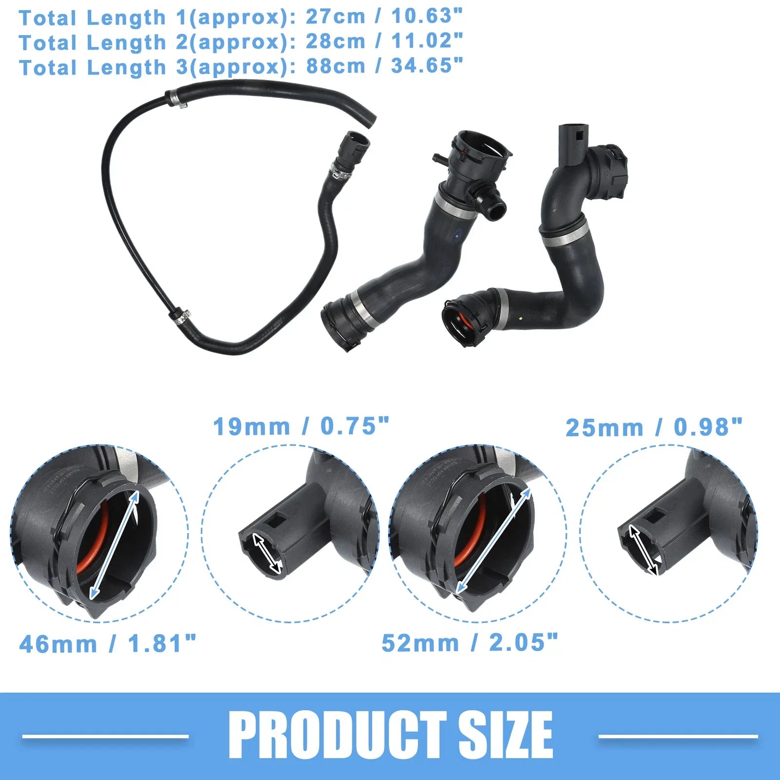 Lower Radiator Coolant Hose Kit for BMW 325i