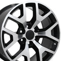 22" Machined Black Wheel for 2003-2014 Chevy Express 1500 - RVO0815