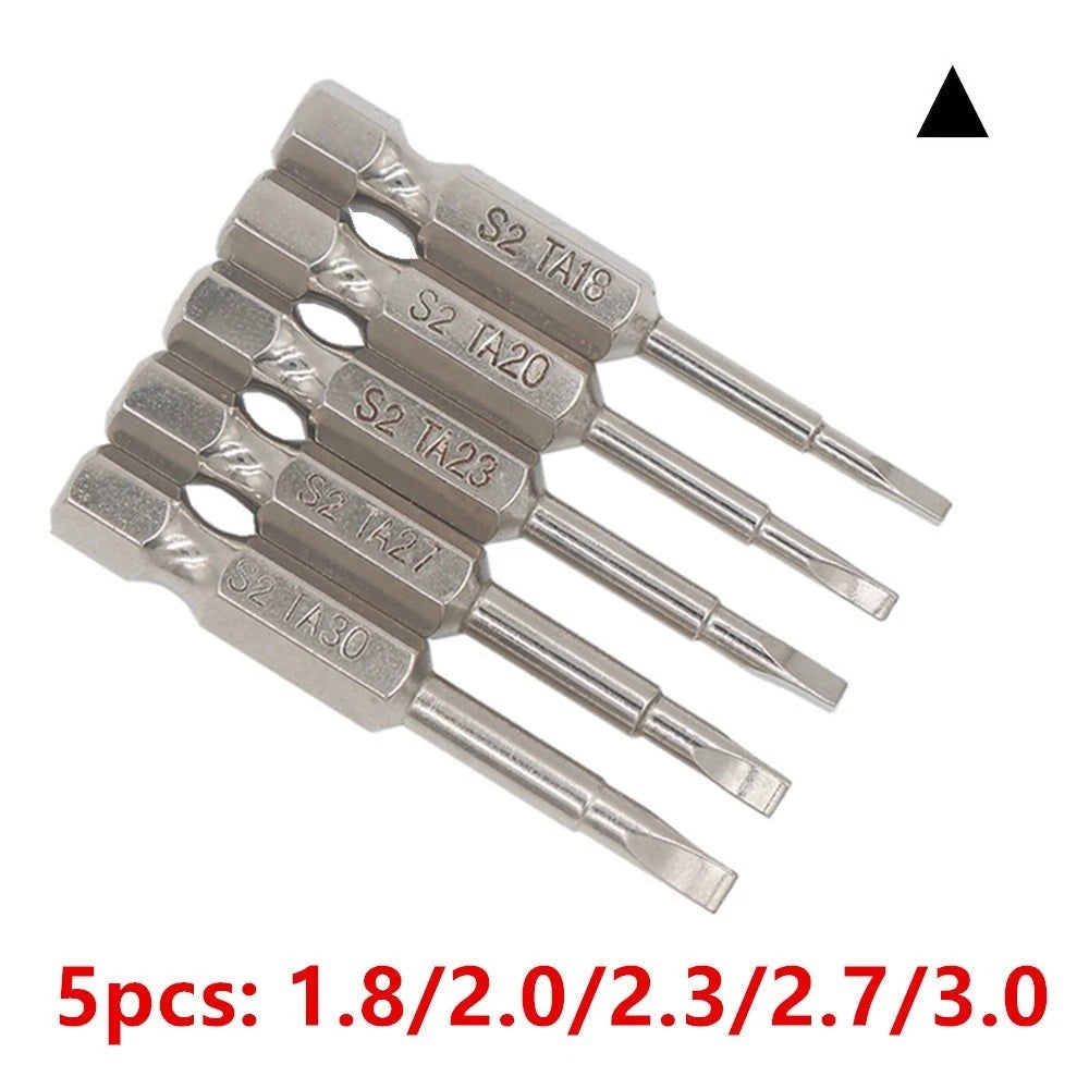 5X Hex Shank 50mm Magnetic Steel Screwdriver Bits Tool