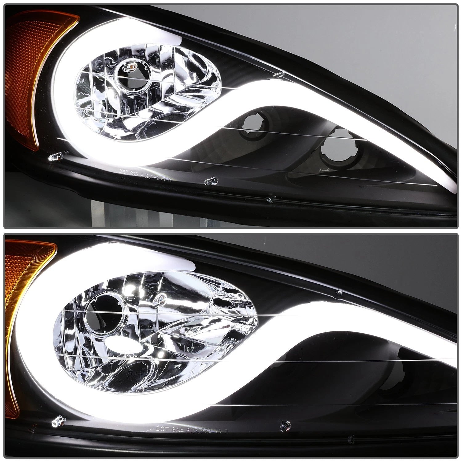 LED DRL for Pontiac Grand Am (1999–2005) Black Housing Amber Side Lamp