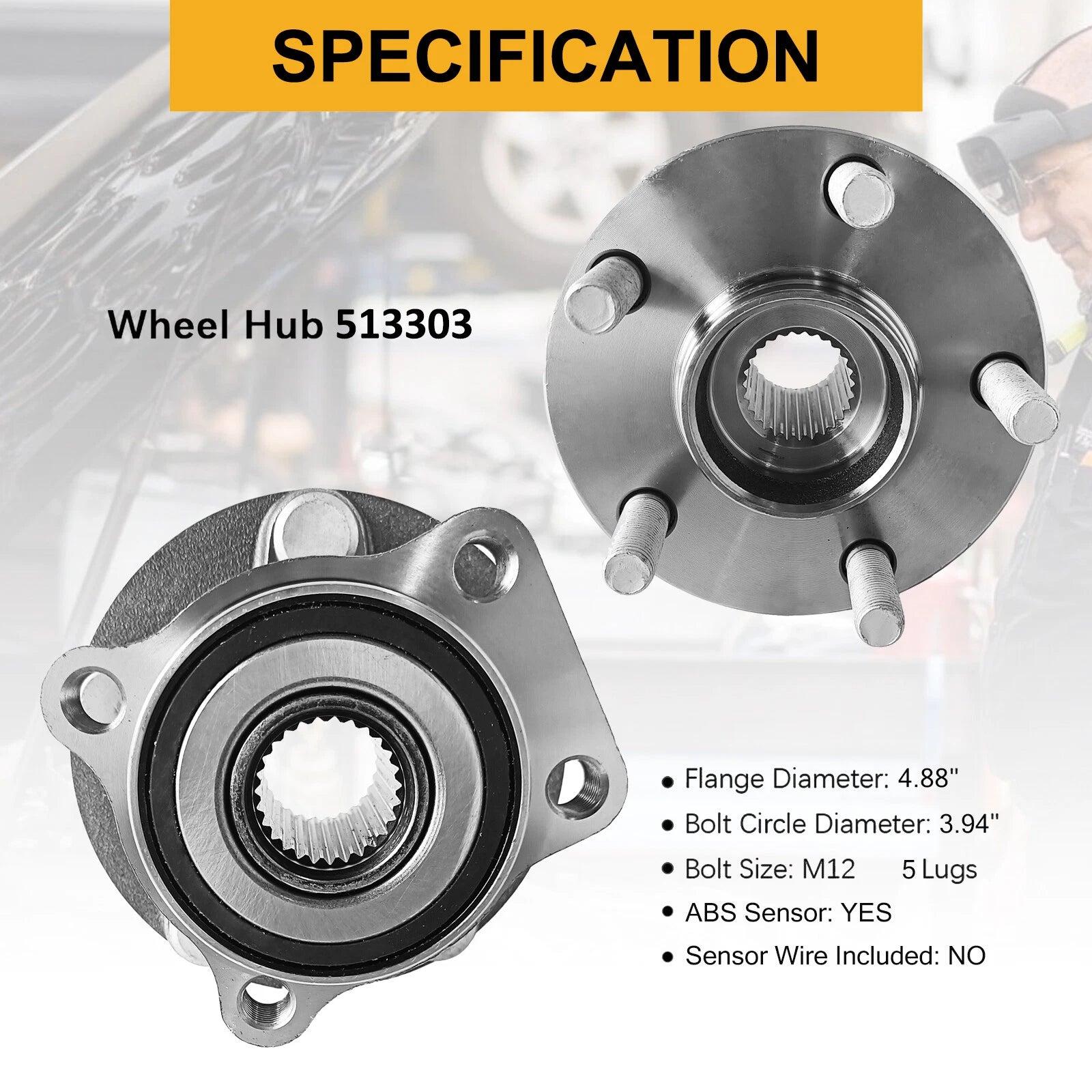 Front and Rear Wheel Hub Bearings Set of 4 for Subaru Forester Impreza WRX (2000–2020)