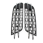Front Bumper Honeycomb Mesh Fog Light Grille Cover for Audi A6 C7 (2012-2018)