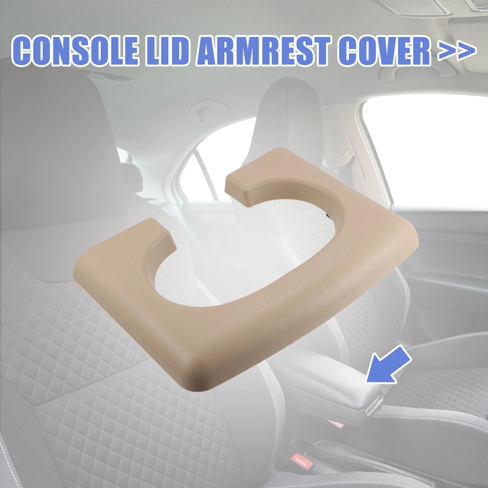 Center Console Armrest Cup Holder Cover for Ford F-150 (2004–2014) Beige