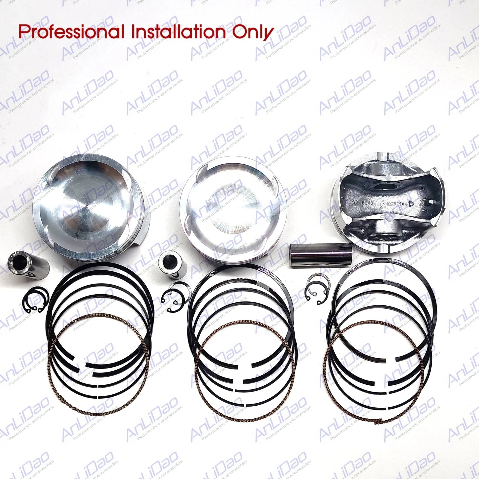 3Pcs Platinum Piston Kit for SeaDoo RXT/RXP 300HP (1630 4-Tec) 420892738