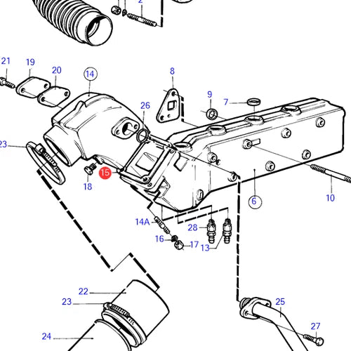 Turbo Gasket for Volvo Penta AD 31 41 AQ 40 41 MD42