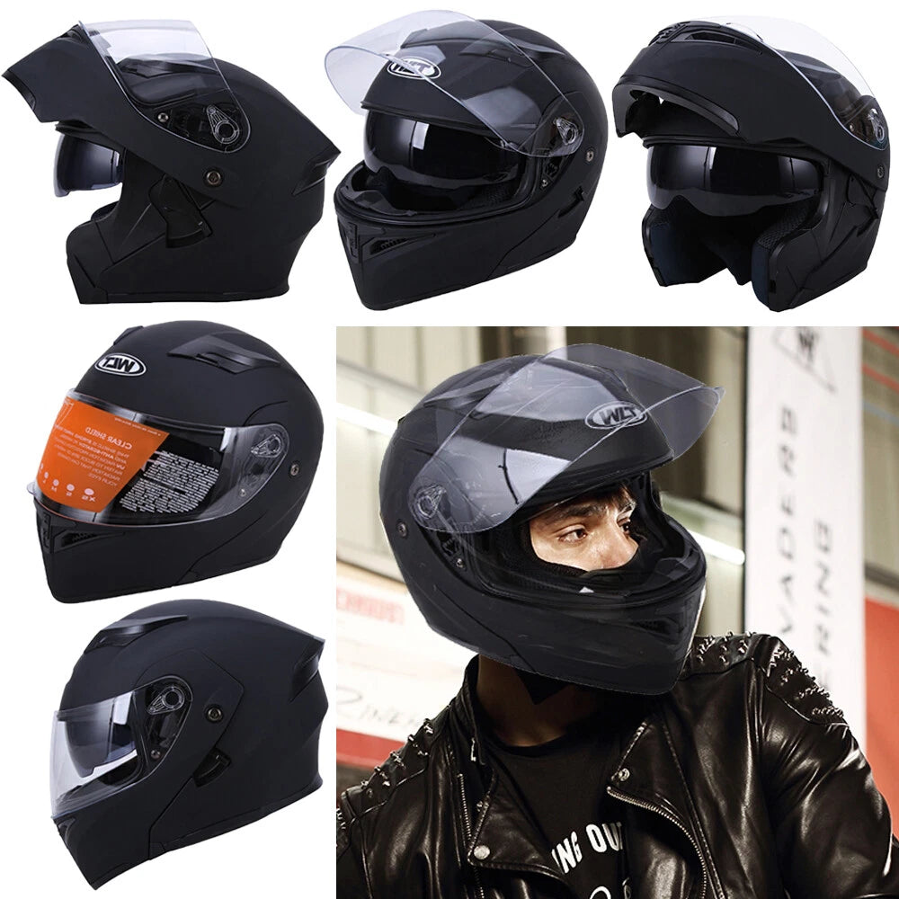 Flip Up Modular Full Face Motorcycle Helmet for ATV (M-2XL)