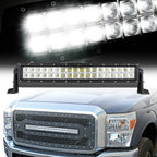 Dual Row 22" 108W Bridgelux LED Work Offroad Flood Spot Light Bar