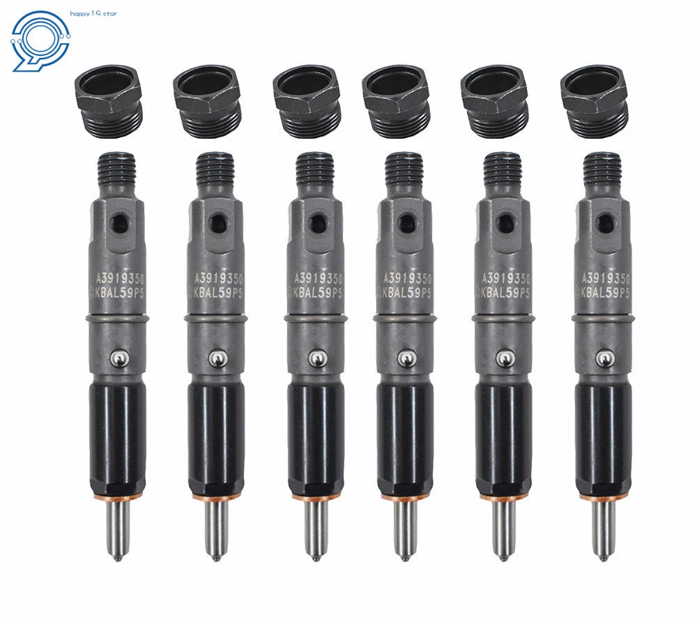 Set of 6 Fuel Injectors for Dodge 5.9L 6BT Diesel (1989–1993)