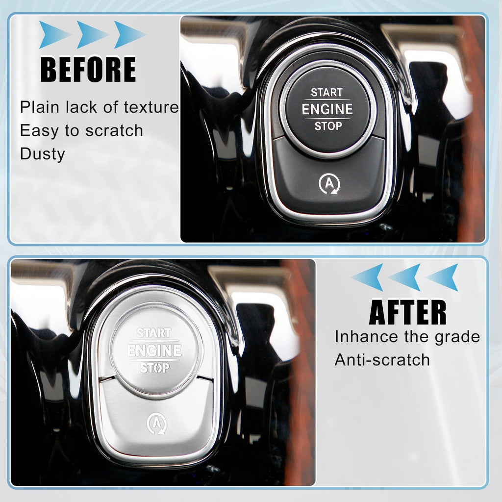 Engine Start Stop Button Cover Trim Sticker Kit for Mercedes Benz 
