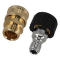 Pressure Washer Adapter M22-15 to 3/8" Quick Connect for 5000 PSI (Brass/Stainless)