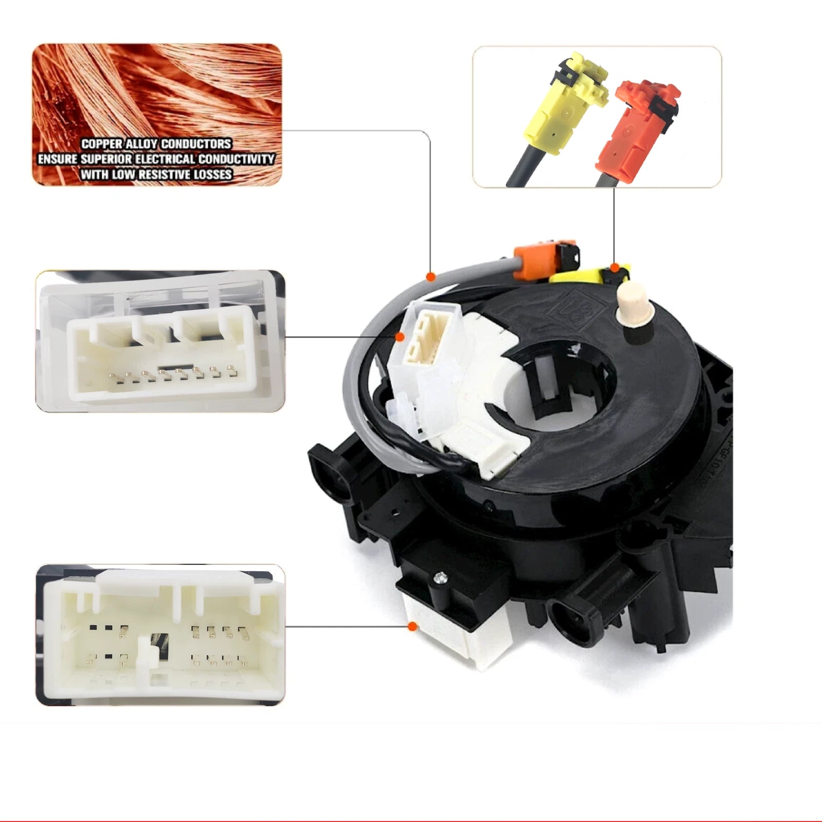 Spiral Cable Clock Spring 25560-ZH39A 25560-9FD9A for Nissan Titan (2011–2015)