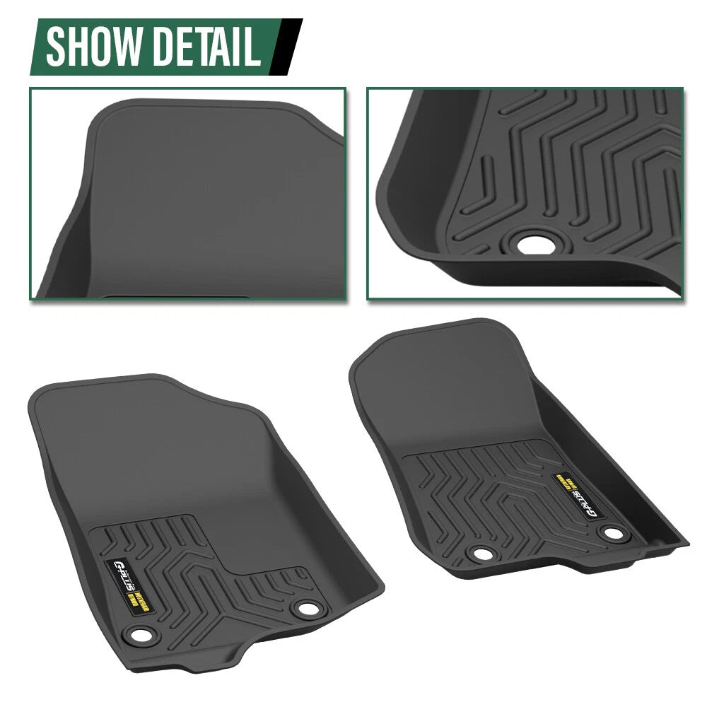 Set of 4 All Weather TPE Floor Mats for Jeep Wrangler 4XE