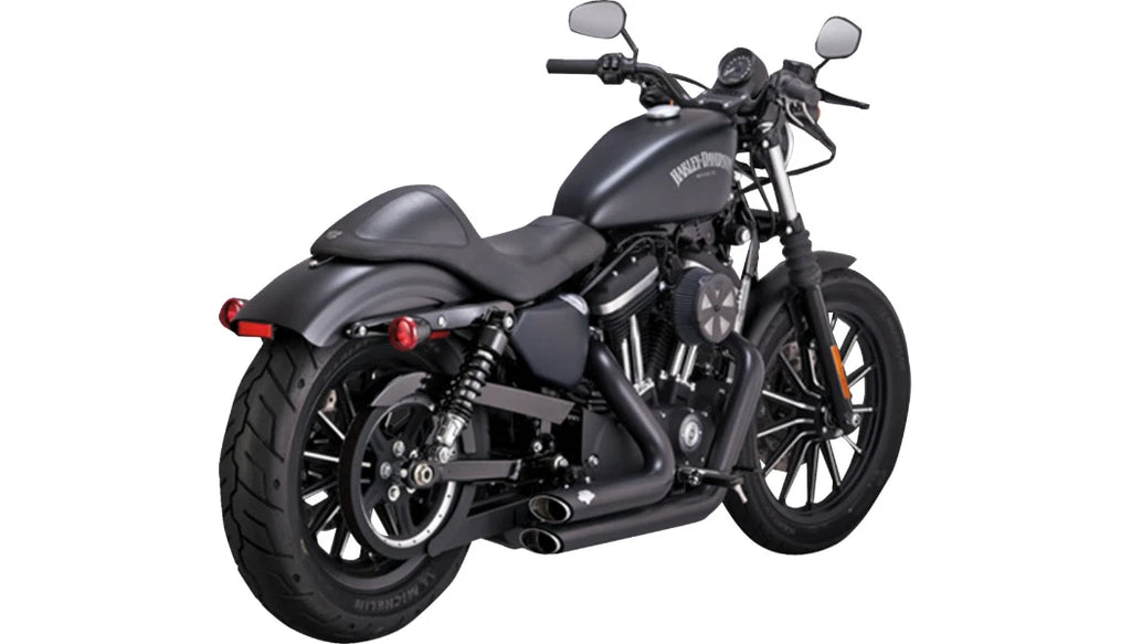 Vance & Hines Shortshots Staggered Black Exhaust for Harley XL (2014–2021)