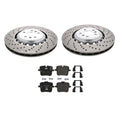 SHW OEM Rear Brake Disc Rotors & Pads Kit for BMW F90 F92 F93 M5 M8 GC (2018–2023)