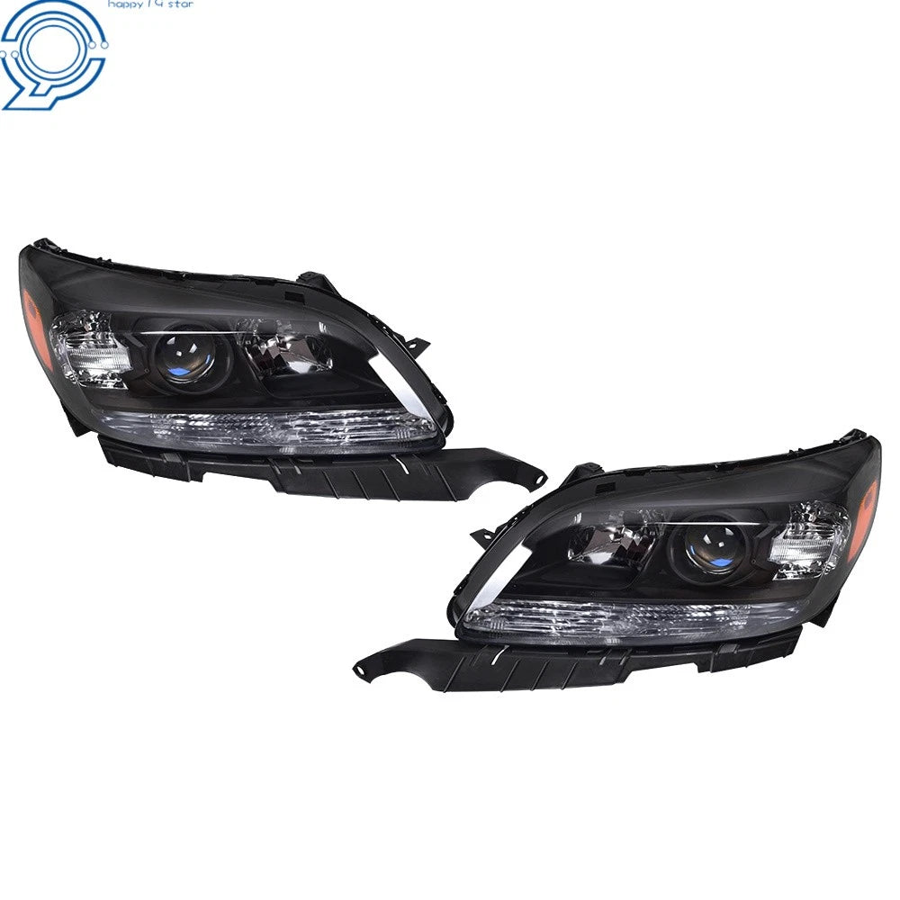 Halogen Projector Headlights for Chevrolet Malibu (2013–2015) Black Housing