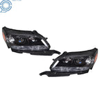 Halogen Projector Headlights for Chevrolet Malibu (2013–2015) Black Housing