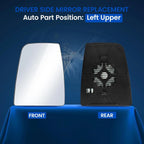 Left Upper Side Convex Heated Mirror Glass for Ford Transit (2015-2023)