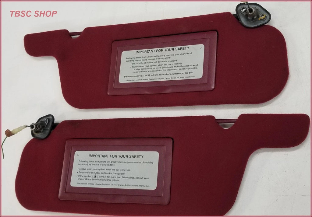 Sun Visor Set for Thunderbird Cougar (1989–1993) Red Lighted