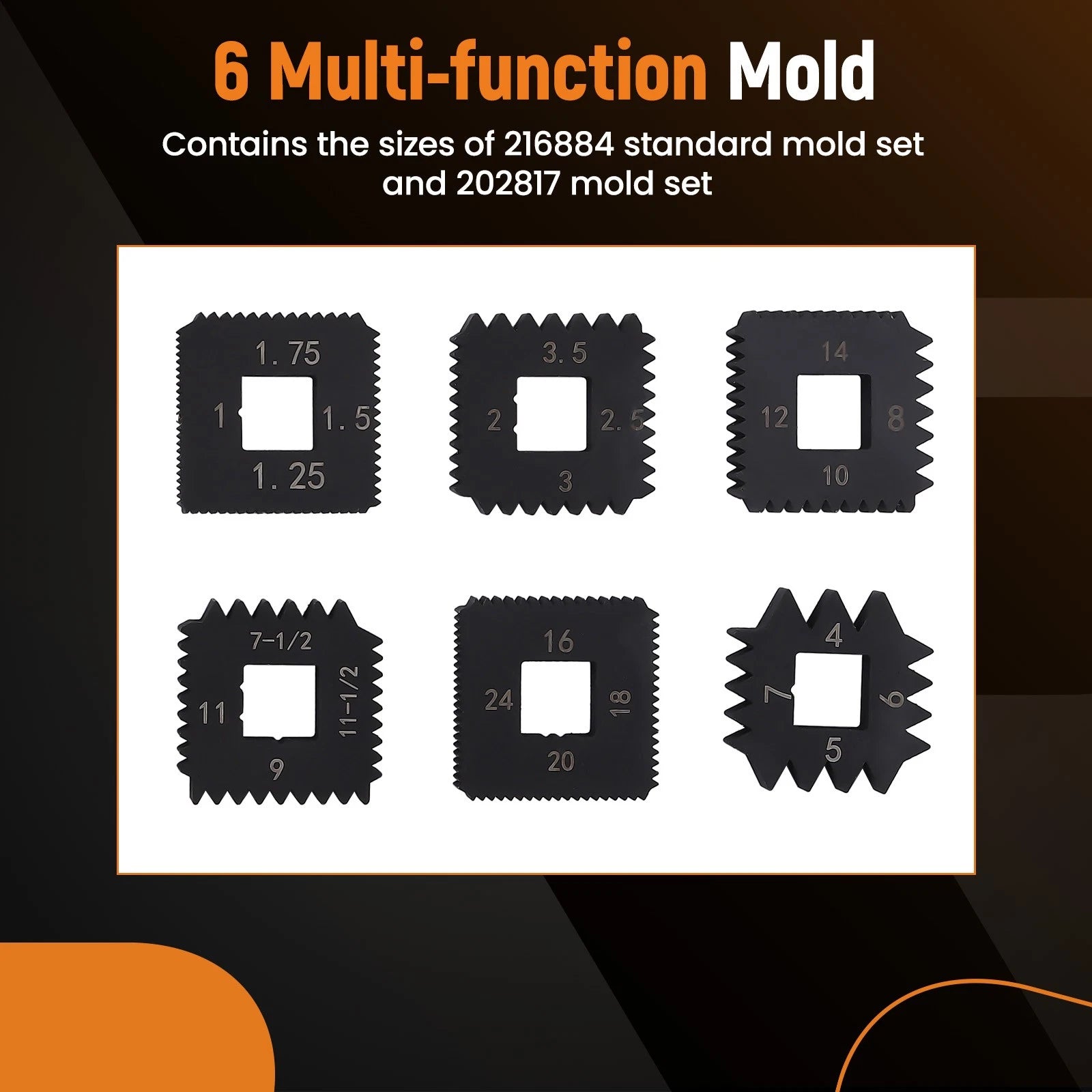 Set of 8 Outside Thread Chasers for Universal Applications (4-11 Inch)