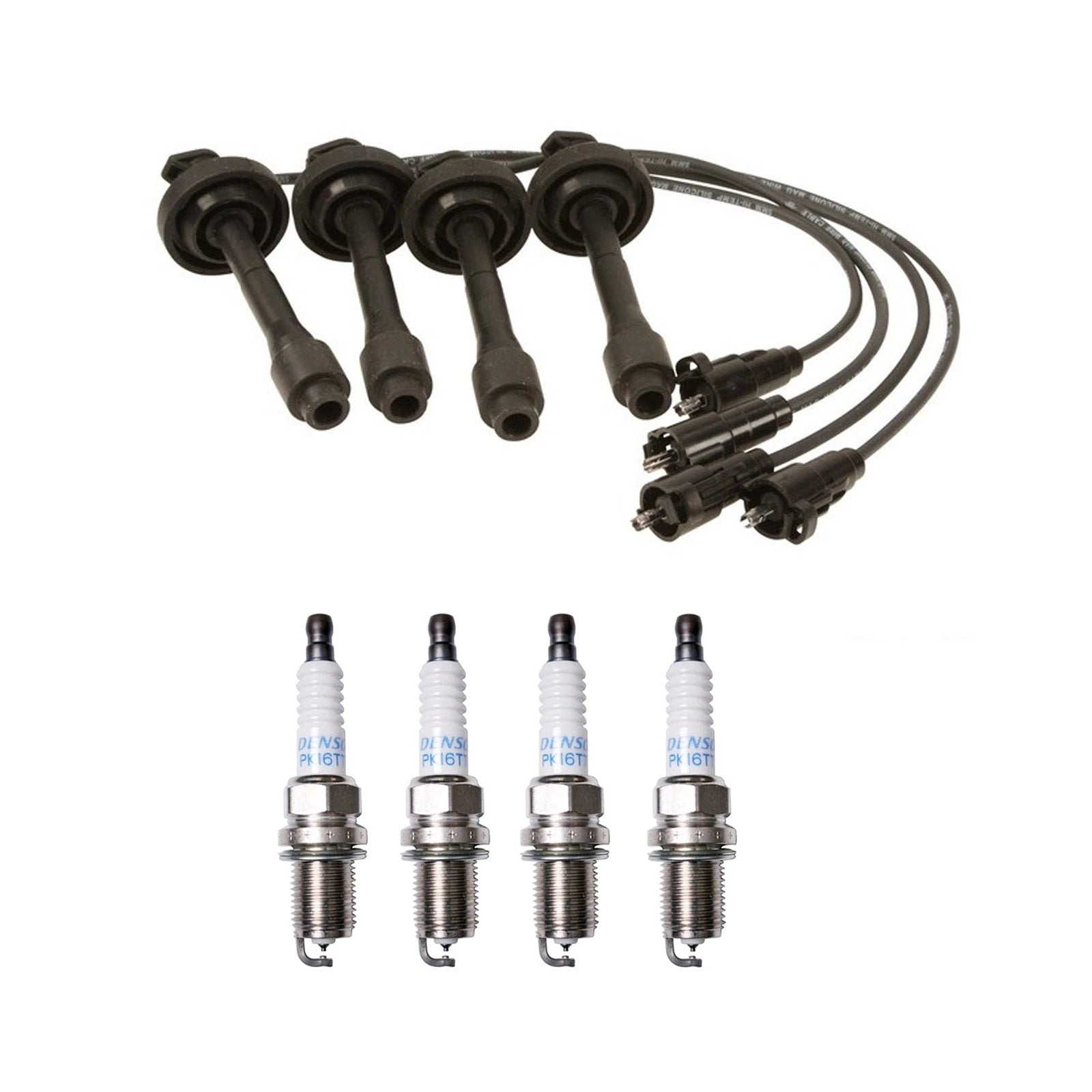 Denso Wire Set & 4 Platinum TT Spark Plugs for Chevy Toyota 1.8 L4
