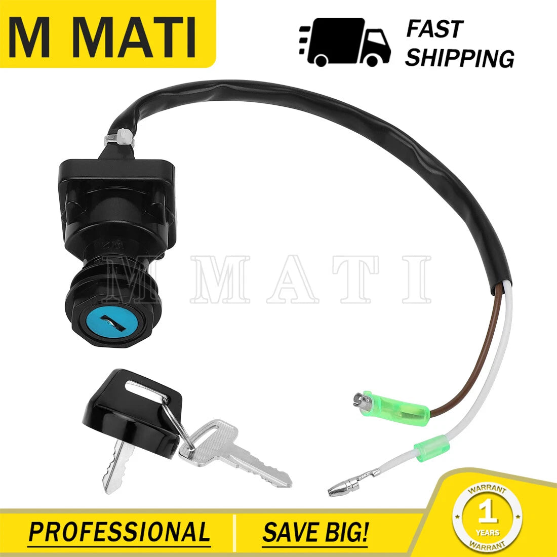 Motorcycle Ignition Key Switch for Kawasaki Bayou 300 400 (27005-1132, 27005-1159)