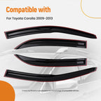 Set of 4 Window Visor Rain Guards for Toyota Corolla (2009-2013)