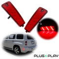 2X Red Lens Rear Bumper Side Marker Reflectors for Chevy HHR (2006–2011)