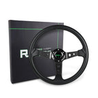 14" Black Universal Aluminum Racing Steering Wheel 6 Bolt for Drifting