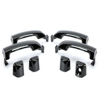Front Rear Outside Door Handle Kit Glossy Black for Toyota Tundra Sequoia (2011–2019)