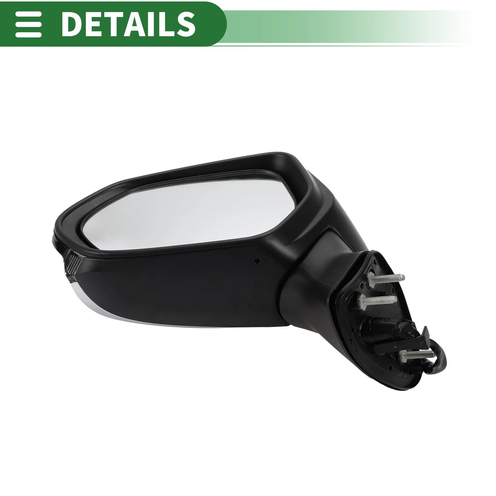 Left Side Door Mirror for Toyota Camry (2018–2023) Manual Folding Gloss Black