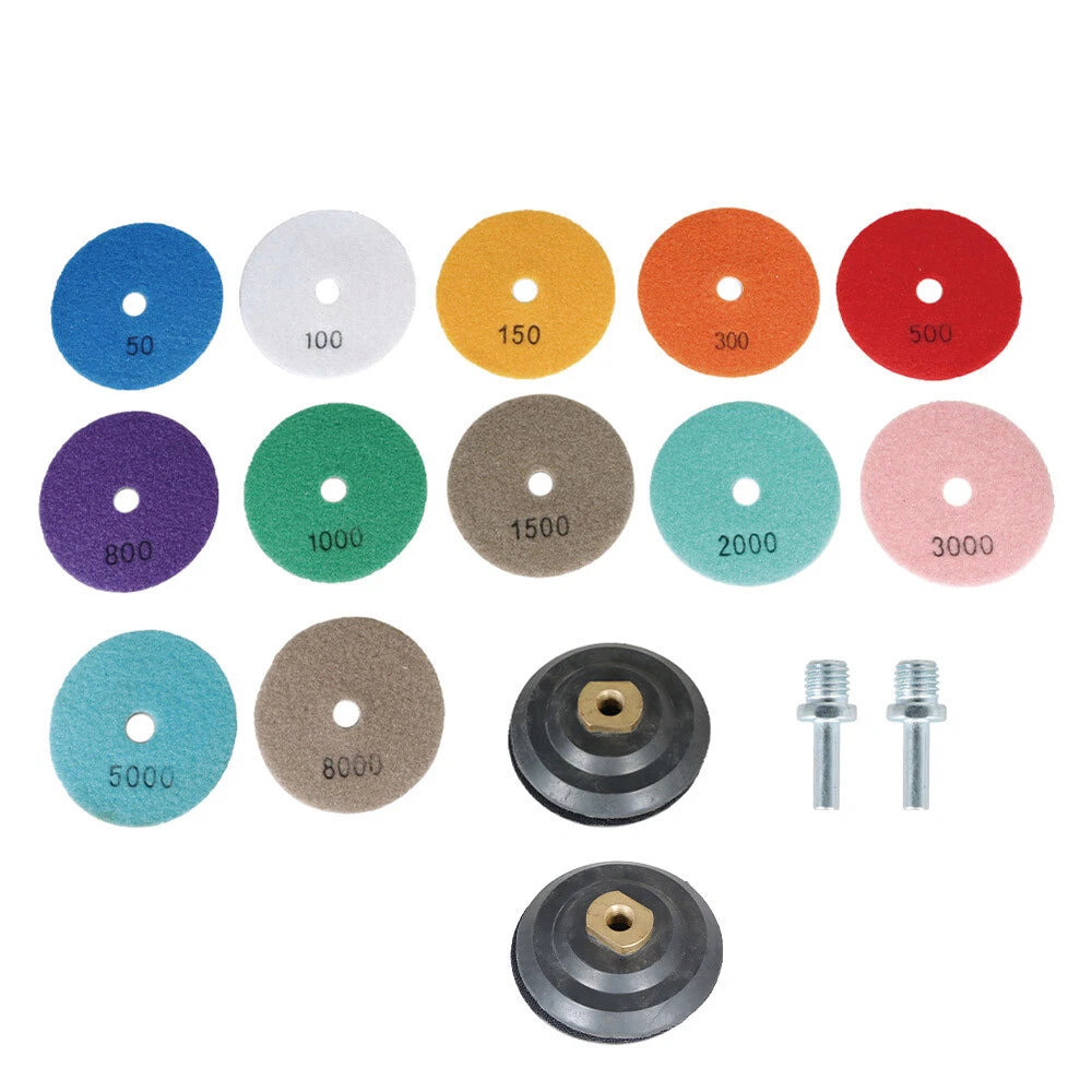 14 Pack Diamond Polishing Pads for Universal Use (4 Inch)