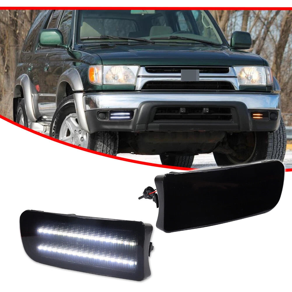 Smoke Switchback LED Front Bumper Signal Lights for Toyota 4Runner (1999–2002)