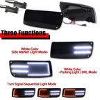 2Pcs Smoke Lens DRL Turn Signal with Amber LED Lights for Nissan 300ZX Z32