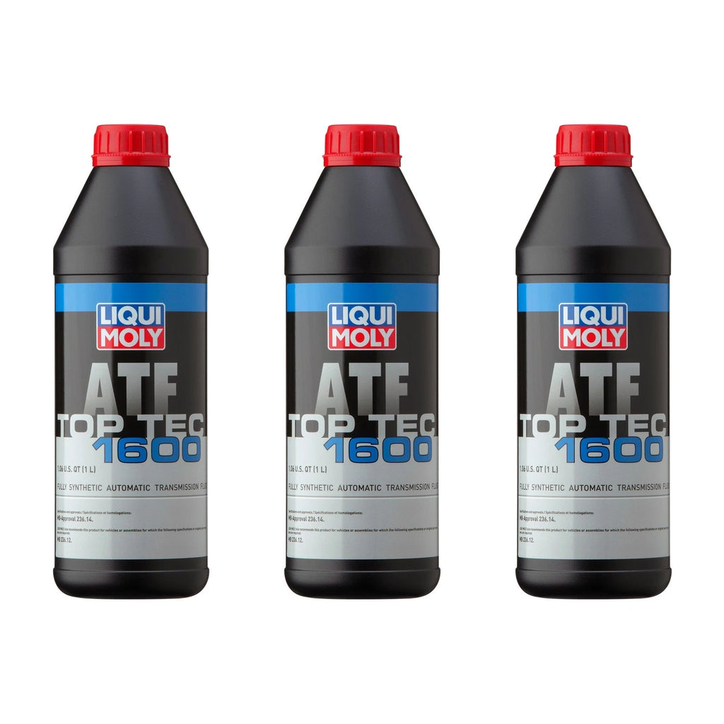 Set of 3 Liqui Moly Top Tec ATF 1600 Automatic Transmission Fluid (3L)