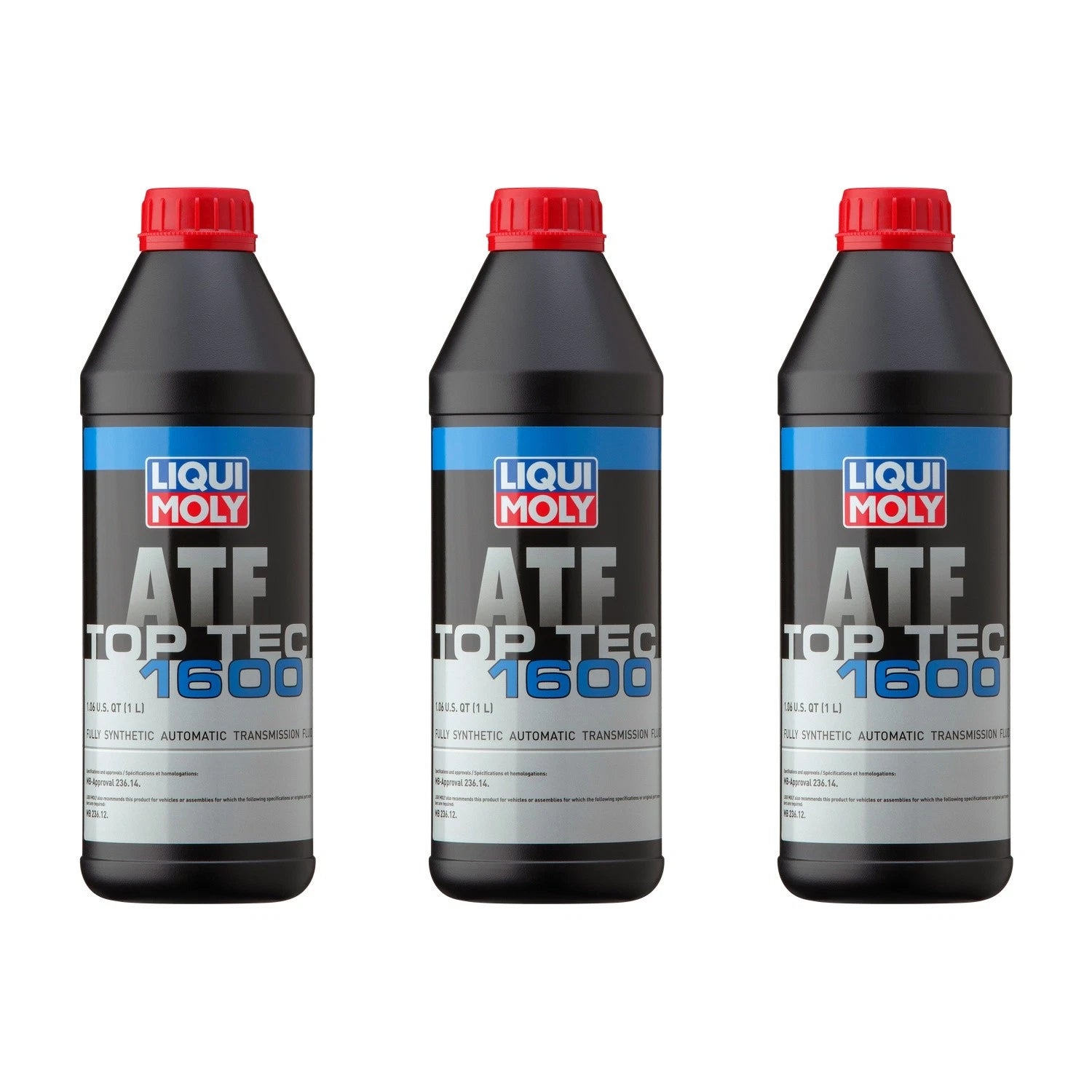 Set of 3 Liqui Moly Top Tec ATF 1600 Automatic Transmission Fluid (3L)