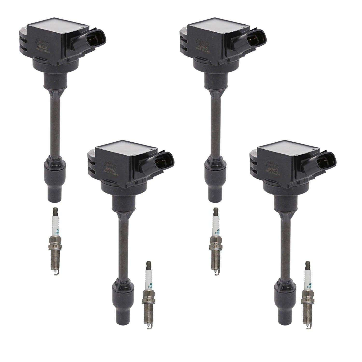 Set of 4 Ignition Coils & Iridium Spark Plugs for Toyota Corolla UX200 (2020–2023)