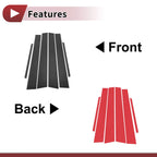 Set of 6 Car Door Pillar Window Trim for Toyota Altis E120 (2001–2006) Carbon Fiber