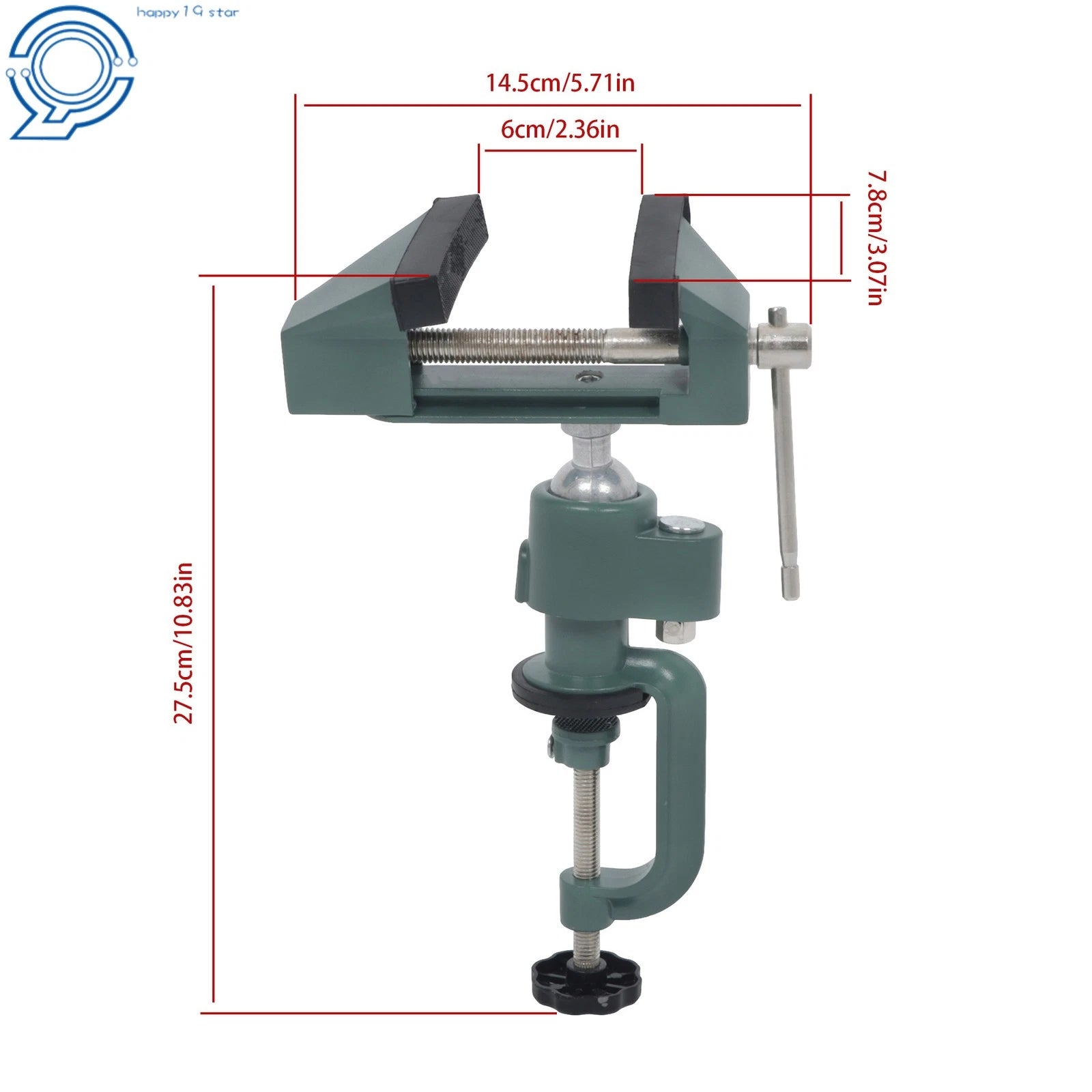 3" Swivel Rotating Bench Clamp for Universal Workbench