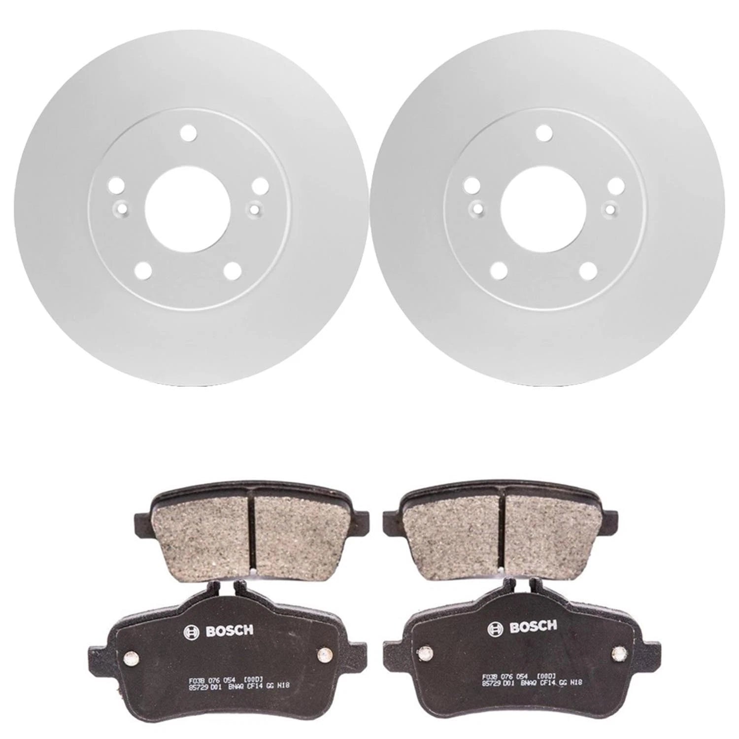 Bosch QuietCast Rear Rotors & Ceramic Brake Pad Kit for W166 ML350, X166 GLE350