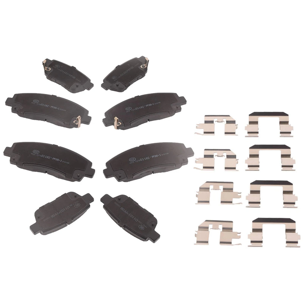 Set of 8 Ceramic Brake Pads for Honda Ridgeline Acura TL (2006–2014)