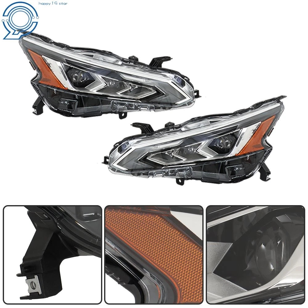 Factory Chrome Housing Pair for Nissan Altima (2019–2021) LED Headlights