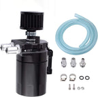 Universal Aluminum Oil Catch Can Baffled Reservoir Tank Black 300L