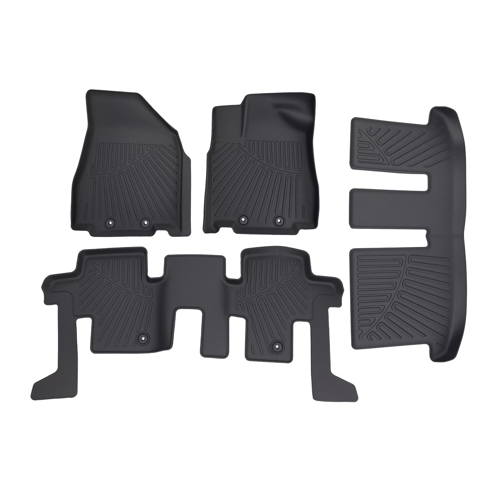 Set of 4 Carpet Floor Mats for Pathfinder QX60 JX35 (2013–2020) Black TPE Waterproof