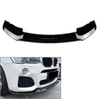 Front Bumper Lip Spoiler for BMW X3 F25, X4 F26 M Sport (2014-2018)