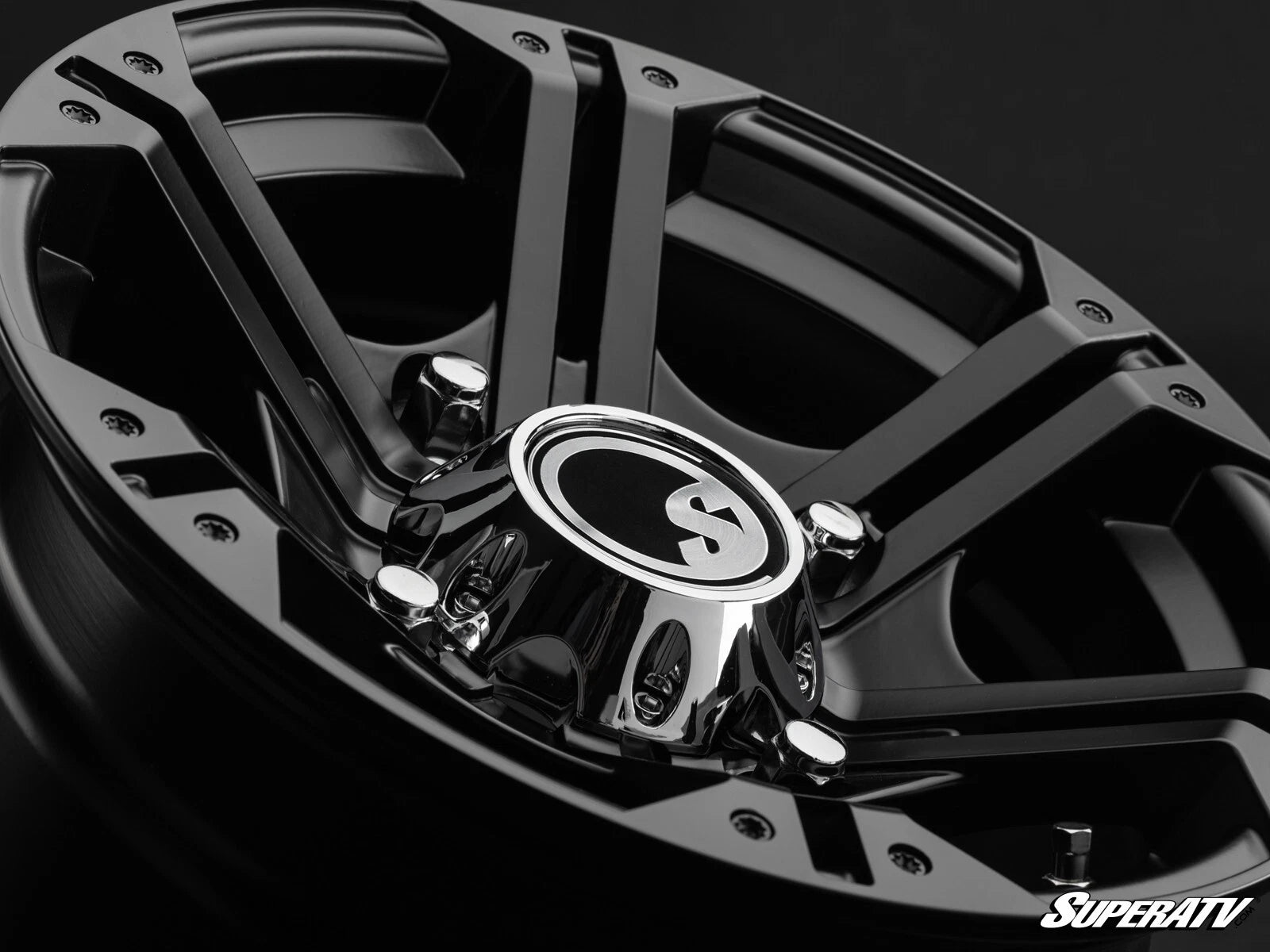 15" SuperATV H-Series Black Bandit Wheels for ATV (4/110)
