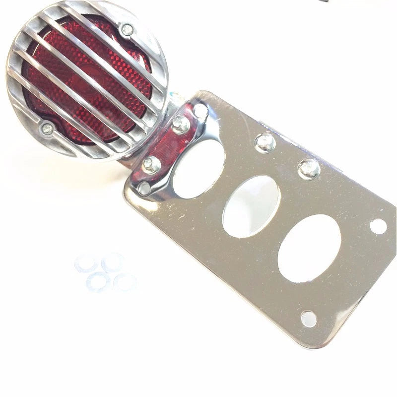 License Plate Holder Bracket Tail Light for Harley Softail (Chrome)