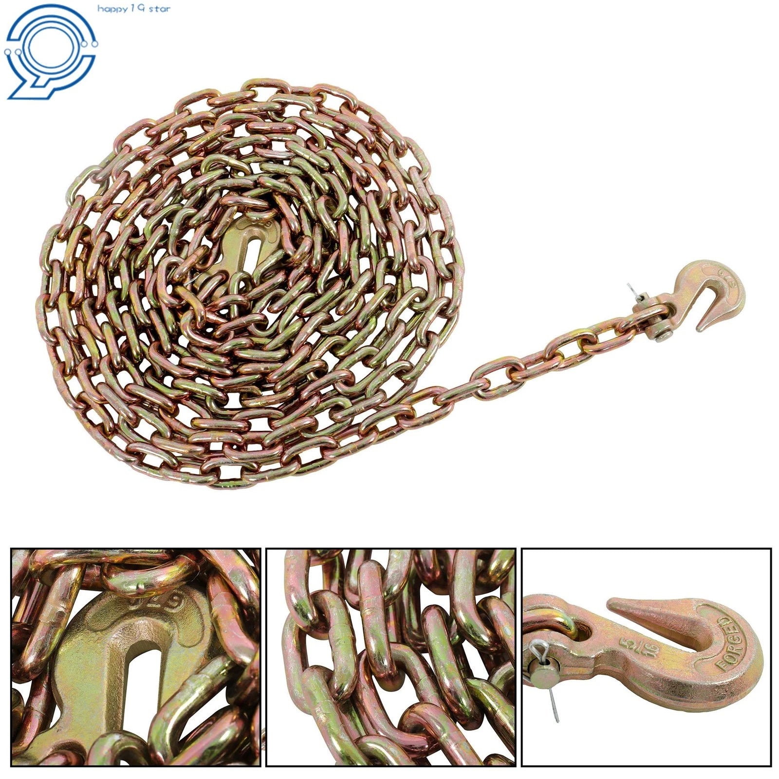 Tow Chain G70 5/16" x 20' for Truck Trailer Transport