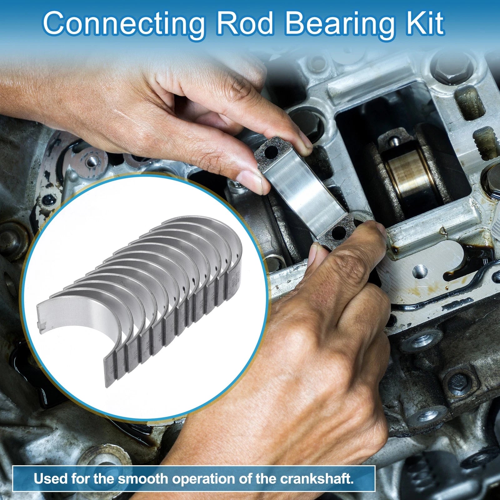 Set of 12 Connecting Rod Bearings for Toyota Crown (No. 1304170010)